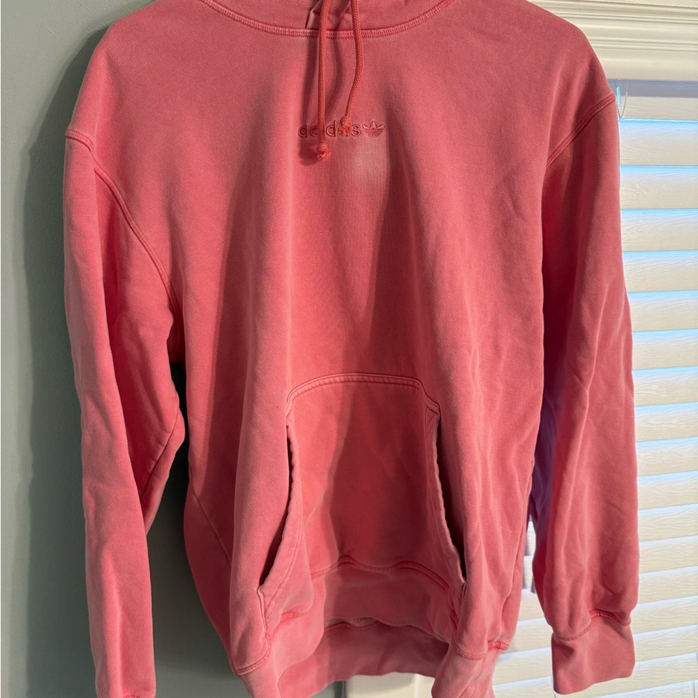 Adidas Men's Pink Hoodie Sweater